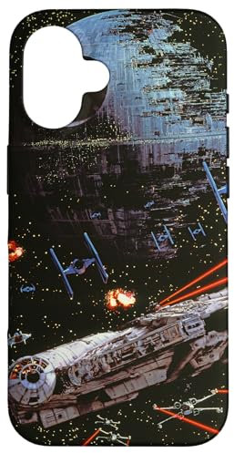 iPhone 16 Star Wars Return of the Jedi Death Star II Battle Black Case