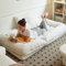 BEDOIN Sofá cama plegable, suave y cómodo, futón convertible, silla de dormir con 5 respaldos ajustables, para sala de estar, dormitorio, uso de invitados, M