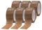 Paketklebeband Braun – Geräuscharmes Packband 48mm x 66m - Robustes Klebeband für Pakete, Kartons und Versandschachteln (Braun, 6 Rollen)