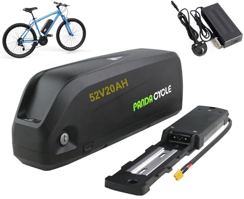 52V 20AH Electric Bike Battery, Ebike Lithium ion Battery for 1500W 1000W 750W 500W Bike Motor Mountain Bicycle with Charger, 40A BMS, 5pin Bottom Plate, USB Port
