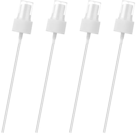 Salbsever 4 Pack Spray Bottle Top, Spray Bottle Nozzle Sprayer Tops Replacement Pump Plastic for Essential Oil Bottles, White
