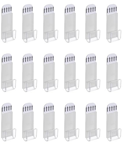 Qianyu 18 PCS Vinyl Record Wall Mount Vinyl Record Display Shelf Acrylic Music Album Cover Holder Clear Hangers Self Adhesive Wall Storage Hangers for Home Office Bedroom Decoration