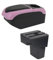 QIBBEI Leicht zu reinigen Automodifizierte Teile, Innenarmlehnenablage, Teleskop-Getränkehalter, Zubehör Für ESQ 2010-2019(S1 Black-pink)
