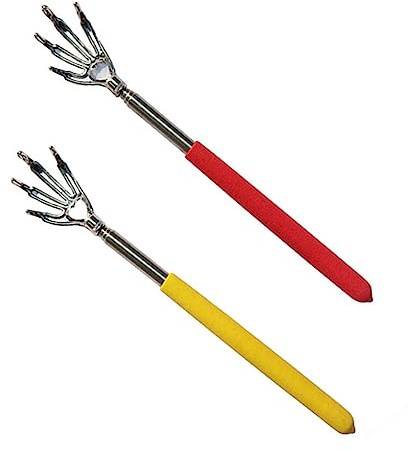 Ipetboom 3piezas Rascador De Espalda Extensible Creativo Acero Inoxidable Mango Antideslizante