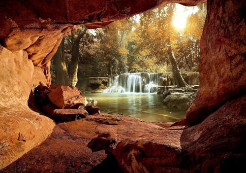 Fotomurales Decorativos Pared Paisaje Natural 150x105 cm Papel Pintado Tejido No Tejido CuEVA Fotomural 3D Mural Paredes Papel Tapiz Decoración Salón o Dormitorio a.3089