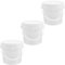 Bodet 3pcs avec couvercle, seau en plastique 2L avec poignée Bodet de conteneur de seau peinture industrie