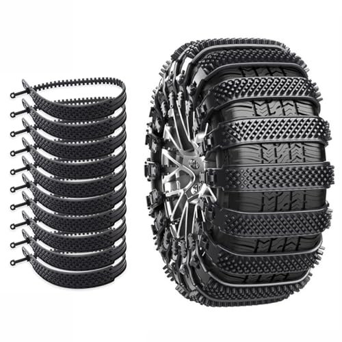 LNZKX Catene Neve Auto per Nissan X-Trail X Trail T33 T32 T31 T30 / Qashqai J12 J11 J10 J11 J12 +2, Reusable Catene Regolabili Antiscivolo Auto Fascette Cavi per Pneumatici da 165-275mm