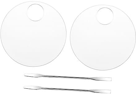 VINTORKY 2er-pack Acryl-set Tragbare Nailart-palette Glatt Für Foundation Lidschatten