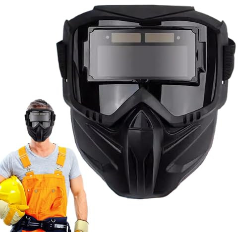 Spezialmaske zum Schweißen, Schweißschutzmasque - Abnehmbare Vollsichtsschweißhelm Anti-UV-Strahlung - -insistierende Anti-Fog-Gesichtsschild Vollbedeckung für die Metallproduktion der Automobilkonstr
