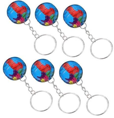 Healvian 16 Pièces porte-clés globe porte-clés terre globe terrestre pour les enfants faire la fête porte-clés charme Porte-clés porte-clés petit porte-clés en conserve