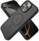 MGAH Magnetic Case for iPhone 14 Pro 6.1 [Fit for MagSafe] [with Screen Protector+Camera Lens Protector+Back Protector] Translucent Matte Skin-Feel Shockproof Phone Case for iPhone 14 Pro-Black