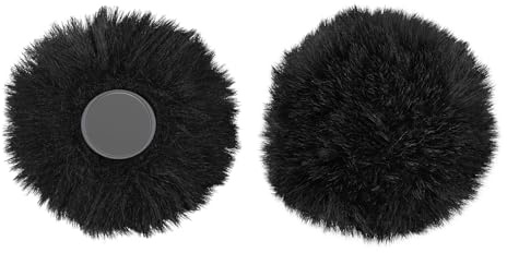 Geekria Parabrisas Furry para Creators compatible con micrófono inalámbrico Hollyland Lark M2, protector de viento DeadCat para micrófono, cubierta de pelusa, reducción de ruido del viento (negro