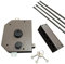Serratura Per Portoncino Blindato 137x166 mm Completa Di Tre Chiavi | Doppia Mandata Mezzo Giro Con Supporti e Aste – Massima Sicurezza Per La Tua Porta