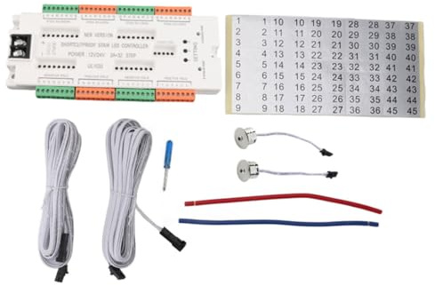 Automatic 12V 24V LED Motion Sensors 32 Channels Sensors Ladder Step Light Controller For Indoor Staircase Lighting Ladder Step Light Controller