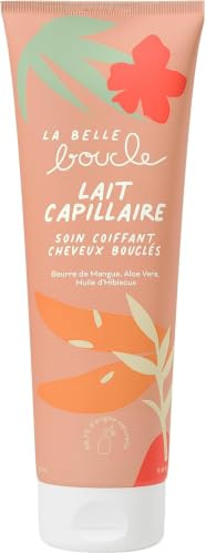 La Belle Boucle - Lait Capillaire Cheveux Bouclés - Hydrate et Définit | Anti-Frisottis Sans Effet Carton - Sans Rinçage, Texture Légère - Aloe Vera et Beurre de Mangue - Fabriqué en France - 250 ml