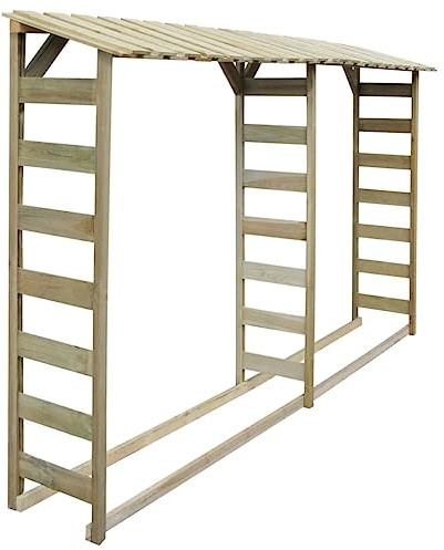Lumanois Feuerholz-Lagerschuppen 300×44×176 cm Imprägniertes Kiefernholz,51kg,42957