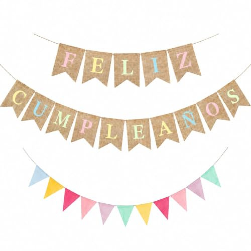 Decoracion Cumpleaños, Guirnalda De Cumpleaños y Banderines Triangulares | Decoración Cumpleaños, Cumpleaños Feliz, Pancarta Feliz Cumpleaños Para Decoración Cumpleaños Infantil Y Adultos