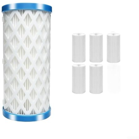 DAZZLEEX Confezione da 5 cartucce filtranti riutilizzabili tipo A/C/III per piscine fuori terra Intex 29000E, con filtro di carta sostituibile, nucleo in rete di plastica, blu e bianco, Summer Us