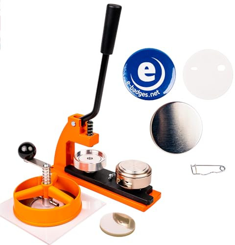 Buttonmaschine 45mm Pins | Button Maker mit 100 Buttons | Buttons Selber Machen | Button Maschine Set mit Kreisschneider | Europäisch gemacht | Auswechselbare Größen | Buttons Anstecker | Buttonpresse