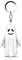 Porte-clés Iconique Lumineux Lego - Ghost - Figurine de 76 mm de Hauteur