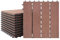 Froadp 30x30cm Pavimento per esterno, Piastrelle in Plastica Composita WPC, Pavimentazione in Plastica-legno all'aperto, Sistema di Grata Plug-in per Balcone Terrazza Giardino(11 pcs, Marron)