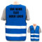 Warnweste selbst gestalten mit eigenem Aufdruck * Bedruckt mit Name Text Bild Logo Firma, Position & Druckart:Rücken + Front/Premium-Druck, Farbe & Größe:Blau/Größe 3XL/4XL