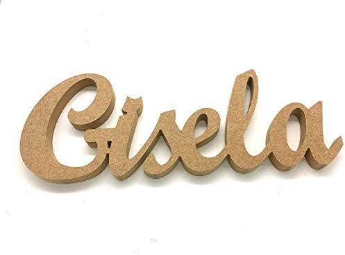 Nombre de madera personalizado infantil para habitación dormitorio, niño, niña, bebe. Regalo ideal para bautizo, comunión.