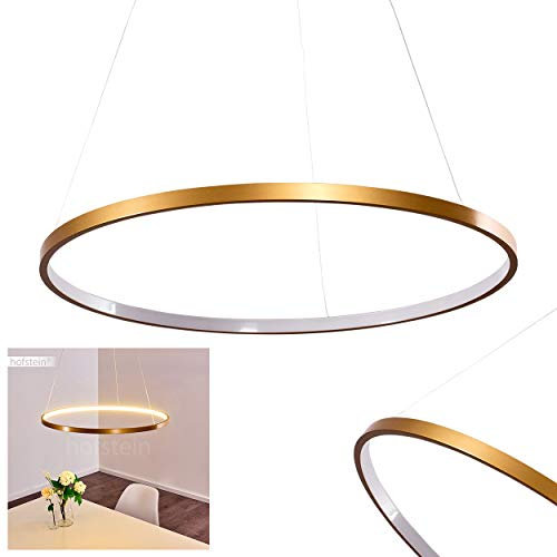 LED Hängeleuchte Canisteo, moderne Hängelampe in Gold, höhenverstellbare Hängeleuchte, Ø 60 cm, Höhe max. 120 cm, 33 Watt, 3277 Lumen, Lichtfarbe 3000 Kelvin