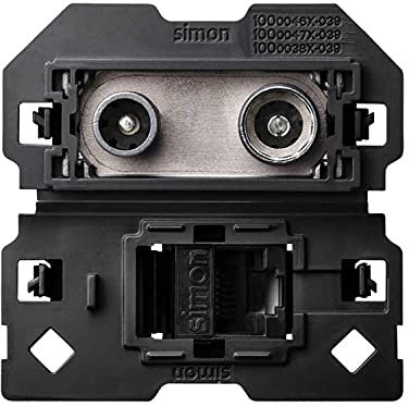 Toma R-TV+SAT Unica con RJ45 cat6 2M