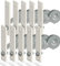 markiso® 10 Stück Rolladen Gurtwickler unterputz Farbe Weiß, Rollladen Aufwickler Lochabstand 160mm | für Maxigurte bis 23mm, Einlassgurtwickler inkl. 20 Abdeckungen