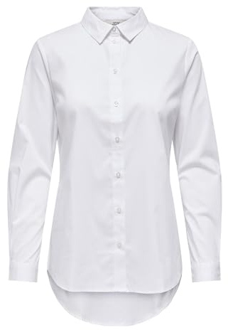 JDY Jdymio L/S skjorta WVN Noos blus, Vit (vit), 44