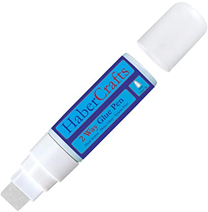 2 Way Glue Pen Permanent & Temporary Adhesive Memory System Dual Action Clear Dry Two Way Glue for Crafts Card Making Scrapbooking Balloons Glitter Embellishment (8mm Chisel Tip - 6 Pens)