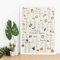 WJWGP Fruits Et LéGumes De Saison Affiche Alimentaire Toile Tableau Peinture Cuisine Murale Art Botanique Art Moderne Salle à Manger Tableaux Cuisine Decoration à La Maison