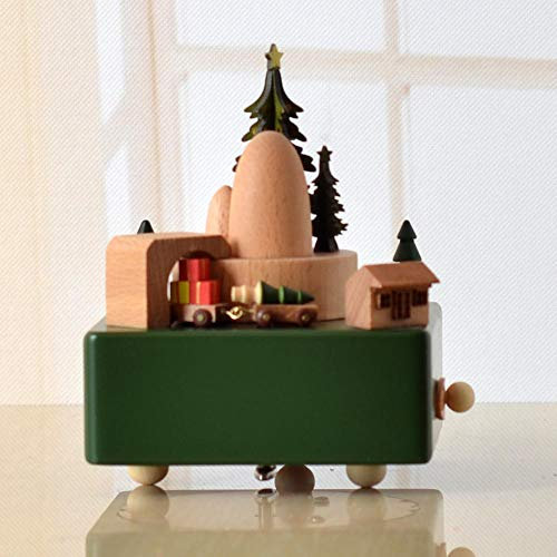 Jaeknxcg Spieluhr aus Holz, für Jungen und Mädchen, zum Geburtstag, Heimdekoration, Weihnachtszug
