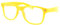 Alsino Nerd Brille ohne Stärke Karneval Fasching Sonnenbrille Schwarz Hornbrille für Kostüm Accessoires Modebrille (klar), (gelb)