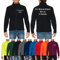 Generisch Fleecejacke mit Wunschtext auf Brust + Rücken bestickt (Schwarz, L)