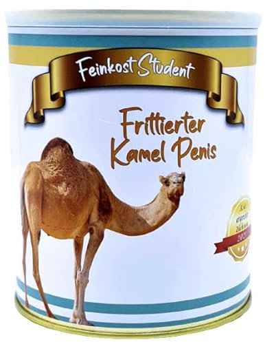 Feinkost Student Frittierter Kamel Penis aus der Dose Scherzarktikel, Lustige Geschenkidee, Party-Brüller, Spaßgeschenk, Halloween, Geburtstagsgeschenk