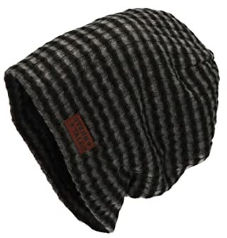 Sterntaler Baby Jungen Beanie Baby Slouch-Beanie Streifen Mütze - Beanie Baby, Kinderbeanie - gefüttert mit Baumwoll Fleece - schwarz, 55