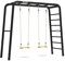 BERG PlayBase Medium TL 3-in-1 mit Regal, Leiter und 2 Holzschaukel, Multifunktions Spielplatz für den Außenbereich