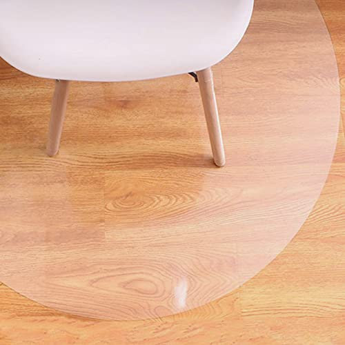 DG Catiee Runde Stuhlmatte, transparente PVC-Bodenschutzmatte, rutschfeste Computer-Rollstuhl-Pads, Kunststoff, Schreibtischstuhl-Matte für Büro, Zuhause (rund, 90 cm)