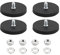CDIYTOOL Neodymium Magnets, 4 Pcs Anti Scratch Neodymium Rubber Coated Magnet with M8 Male Threaded Stud and Nuts, Non-Slip Strong Monting Round Magnet Bolt Covers with Rubber Coated