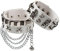 CHOUBAGUAI Schwarzes PU-Leder-Armband, Armband, Gothic, Punk, Quaste, Armbänder für Damen und Herren, Cosplay-Weiß