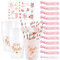 Bachelorette Party Cups, 12 Bride Tribe Tasses, 12 Bracelets EVJF, 1 Autocollant de Tatouage, 12 Pipettes, Gobelets Décoration EVJF, Parfait pour Enterrement de Vie de Garçon et Douche Nuptiale