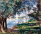 Hochwertiges Leinwanddruck Leinwand Wandbild Kunstdruck Berühmt Bougival von Pierre Auguste Renoir für Flurdekoration 60x90cm