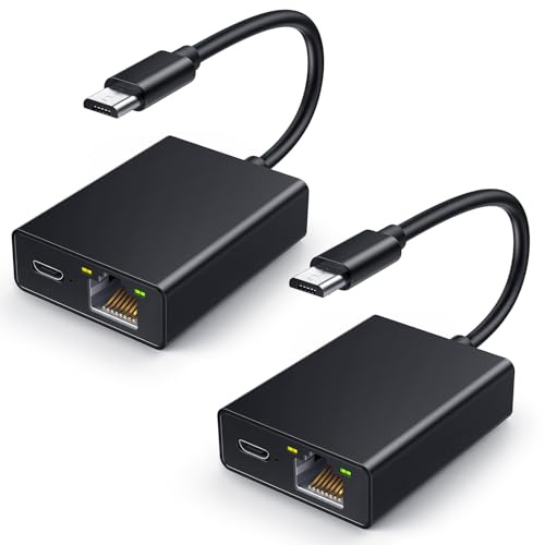 Adattatore Ethernet per Fire TV Stick, Electop Micro USB a RJ45 Ethernet, adattatore di rete compatibile con Fire Stick 4K, Chromecast Google Home Mini e più trasmissioni TV Sticks (2 confezioni)