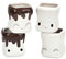 djuna Cute Marshmallow Cups, Hot Chocolate Mugs Hot Cocoa Mugs, Marshmallow Anniversary Wedding Christmas Valentine Birthday (no handle)