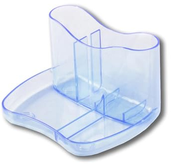 Deflecto Kaddymaster Pen Pot & Desk Tidy Ice Blue - Pen Holder For Desk Organiser - All-in-One Pen Pots For Desk Tidy Organiser Set - Pencil Pot For Office Desk Accessories - Stationery Pencil Holder