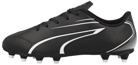 PUMA Vitoria FG/AG JR, Soccer Shoe, White Black, 31 EU