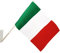 Bandiera Nazionale Italiana per Scrivania, Porta Ufficio, Finestrino Auto 14 x 21 cm con Supporto da 27 cm – Piccola Bandierina Italia con Asta da Parete, Suv, Camion, Barca