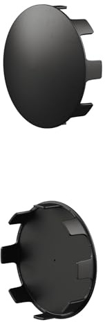 Rothley Staircase Handrail Shallow End Cap 40mm, Matt Black, Pack of 2 | Fits securely onto stair rail ends for a decorative interior finish, with an easy-to-fit design for 40mm tubes.
